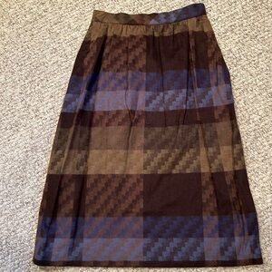 Plaid Brown and Blue Women's Skirt
